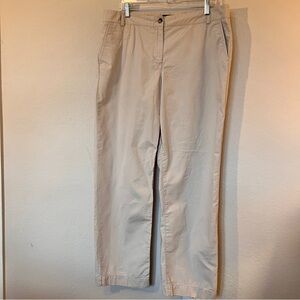 Talbots Women’s Dress Pants Size 14 Boyfriend Khaki (light beige) 100% Cotton